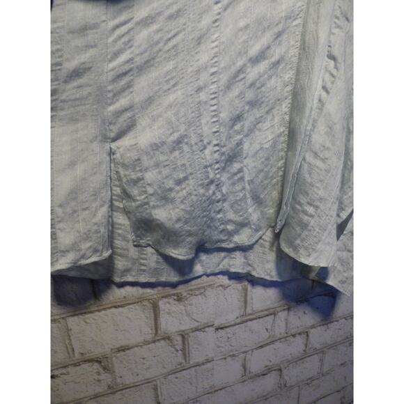 Vince Tonal Stripe Vneck Drapey Button Down Blouse Small NEW - Picture 5 of 9